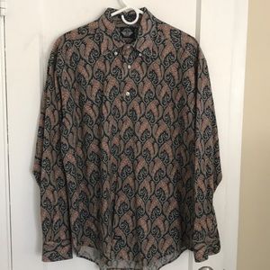 Dockers Wrinkle Free 90s Hip Hop Style Long Sleeve